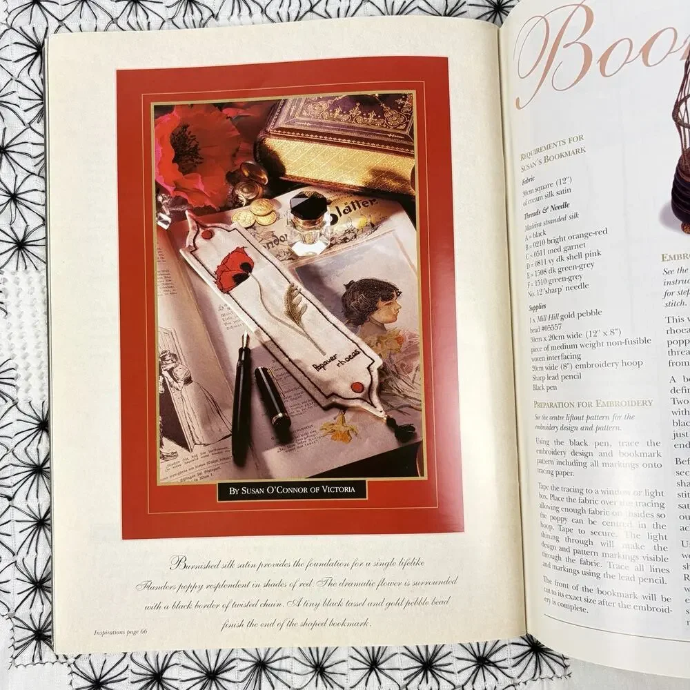 Inspirations Embroidery Magazine 1996 Issue 10 Floral Cottage Plant Patterns